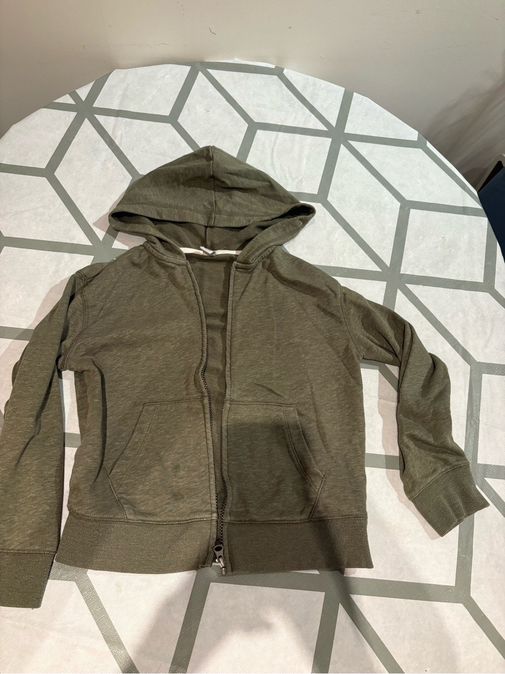 3-15$ old navy olive Green Zip-Up Hoodie